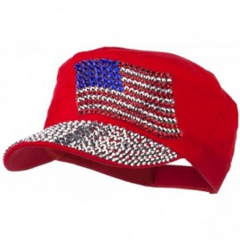 Baseball Caps American Flag Stones Military Cap - Red - CG11P5HIFON $28.90