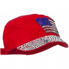 Baseball Caps American Flag Stones Military Cap - Red - CG11P5HIFON $28.90