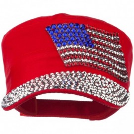 Baseball Caps American Flag Stones Military Cap - Red - CG11P5HIFON $28.90