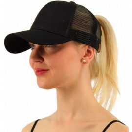 Baseball Caps Ponytail Messy Buns Trucker Ponycaps Plain Baseball Visor Cap Dad Hat - CR17Z7EL8AH $11.80