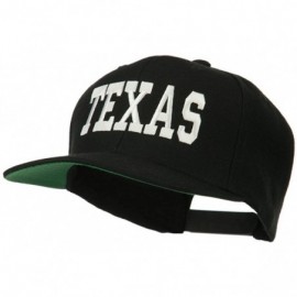 Baseball Caps College Texas Embroidered Snapback Cap - Black - CD11ND5PFHT $31.88