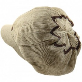 Skullies & Beanies 100% Cotton Rasta Dreadlock Light Weight Beanie Visor (XXL) - Khaki/Brown2 - CO18WRO7DUD $20.22