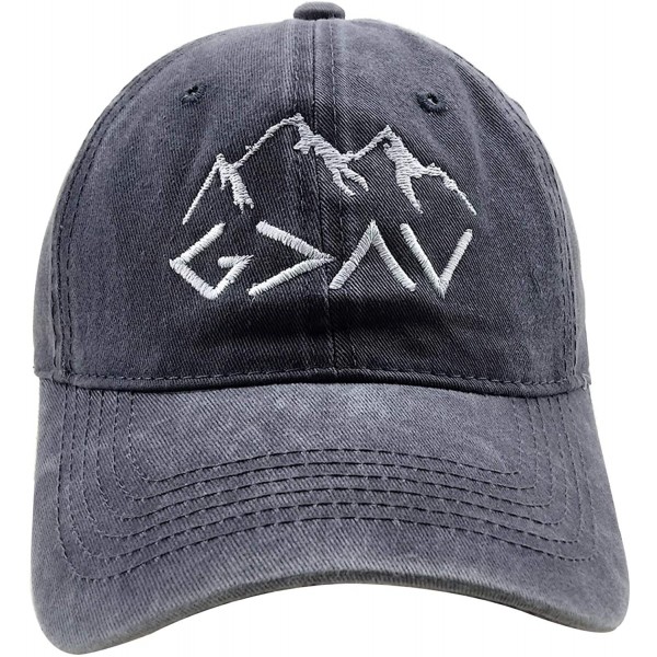 Baseball Caps Embroidered Baseball Cap Denim Hat for Men Women Adjustable Unisex Style Headwear - C-gray - C918ACE75UT $13.77