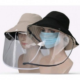 Visors Women Men Summer Visor Sun Hat Windproof Dustproof Full Protective Sun Hat - Black 2 - CN187GSLK8N $19.72