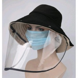 Visors Women Men Summer Visor Sun Hat Windproof Dustproof Full Protective Sun Hat - Black 2 - CN187GSLK8N $19.72