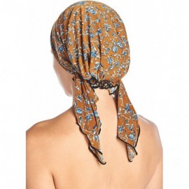 Skullies & Beanies Pre Tied Bandana Turban Chemo Head Scarf Sleep Hair Cover Hat - Brown Birds - CF1863Y2D5I $13.78