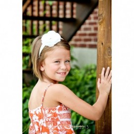 Headbands Emma Silk Flower Girls Arch Headband - White - CQ1152F11XP $9.92