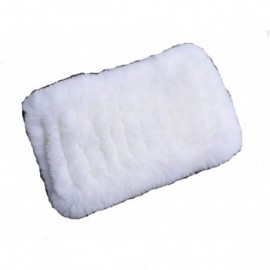 Cold Weather Headbands Women Winter Cold weather Rex Rabbit Fur Knitted Headbands - White - C4182HSLAND $16.45