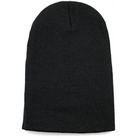 Skullies & Beanies 1300 Winter Unisex Plain Ski Beanie Knit Skull Hat - Black - CE1272PCDP7 $11.57