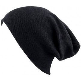 Skullies & Beanies 1300 Winter Unisex Plain Ski Beanie Knit Skull Hat - Black - CE1272PCDP7 $11.57