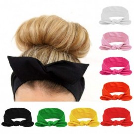 Headbands Women Headbands Turban Headwraps Hair Band Bows Accessories for Fashion Or Sport (Solid Color 8pcs) - CN12N9GCRKI $...