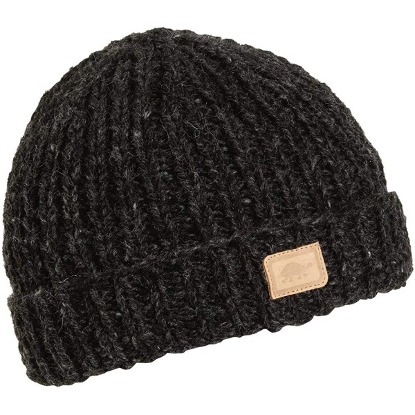 Skullies & Beanies Nepal Men's Ratul Hand Knit Wool Fleece Lined Watch Cap Beanie - Charcoal - C518IA4XHDQ $25.52