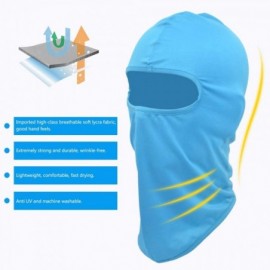 Balaclavas Lycra Balaclava Face Mask Motorcycle Cycling Outdoor Sports 2 Pack - Black+blue - CY18LTSH8MQ $12.46