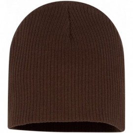 Skullies & Beanies Soft Wide Ribbed Beanie - SP1100 - Brown - C11838RCSDS $19.12