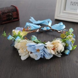 Headbands Flower Crown Headband Floral Headpiece Women Girl Bohemia Adjustable Tree Rattan Leaf Flower Garland Hair Wreath - ...