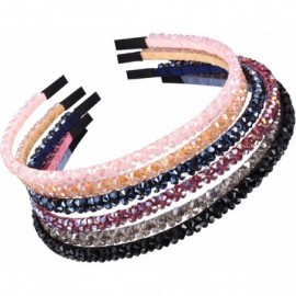 Headbands 6 Bling Crystal Rhinestone Hair Hoop Thin Headband Women Girls Hair Accessories - CA18AK8IA2N $12.66