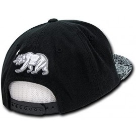 Baseball Caps New California Republic Snapback HAT - Cali Bear Bandana Black - CU12GUD9CYR $15.51