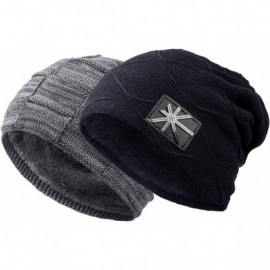 Skullies & Beanies 2 Pack Winter Hats for Men Baggy Beanie Ski Snow Skull Cap - A6-mens Hats - C218ULKM272 $11.54