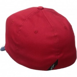Baseball Caps Men's Curved Bill Structured Crown Flex Back 3D Embroidered Logo Flexfit Hat - Ageless Red/Navy - CN12N37N79E $...