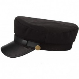 Newsboy Caps Men Women Yacht Captain Sailor Hat Newsboy Cabbie Baker Boy Peaked Beret Cap - Black - C118HT9ARGW $10.28