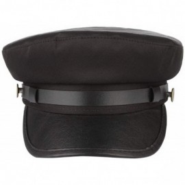 Newsboy Caps Men Women Yacht Captain Sailor Hat Newsboy Cabbie Baker Boy Peaked Beret Cap - Black - C118HT9ARGW $10.28