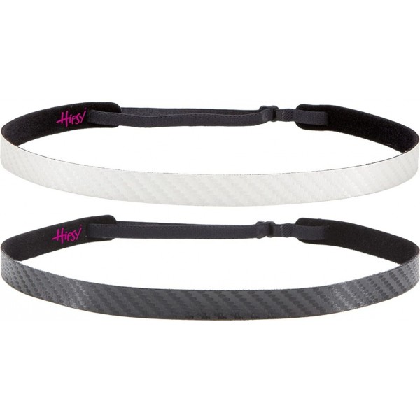 Headbands Women's Adjustable NO Slip Skinny Tech Sport Headband Multi Packs - White & Black 2pk - CF11OI1FQIZ $12.38
