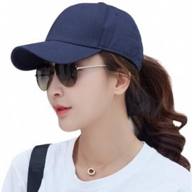 Baseball Caps Cotton Golf Cap Mens Womens Sun Hat Outdoor Sports Baseball Running Performance Cap Navy Blue 56-60CM - CB18ILK...