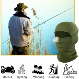 Balaclavas Balaclava Face Mask UV Protection Windproof Sun Hood for Men Women - Dark Green - CX1924DAH9I $8.07