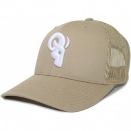 Baseball Caps Trucker Hat - Snapback Two-Tone Mesh Durable Comfortable Fit Premium Quality - Khaki / White - CA18Y93M5LY $54.23