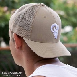 Baseball Caps Trucker Hat - Snapback Two-Tone Mesh Durable Comfortable Fit Premium Quality - Khaki / White - CA18Y93M5LY $26.80