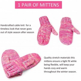 Skullies & Beanies Knitted Beanie Gloves & Scarf Winter Set Warm Thick Fashion Hat Mittens 3 in 1 Cold Weather For Women - C3...