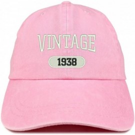 Baseball Caps Vintage 1938 Embroidered 82nd Birthday Soft Crown Washed Cotton Cap - Pink - C912JO1I62L $18.85