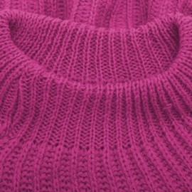 Berets Basic Cable Knit French Beret - Fuschia - CJ18CM6ECR0 $8.85