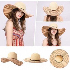 Bucket Hats Packable UPF Straw Sunhat Women Summer Beach Wide Brim Fedora Travel Hat 54-59CM - 91559_orange - CX1983WZEKS $19.63