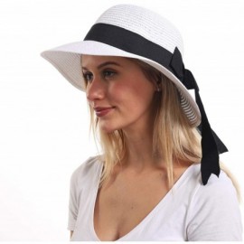 Sun Hats Womens Beach Sun Straw Hat- Floppy Beach hat & Wide Brim Braided Sun Hat - UPF 50+ Maximum Sun Protection - CZ194K6S...