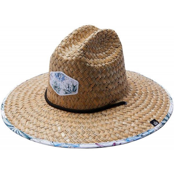 Men's Straw Hat - Azul - C518D9GGRQ3