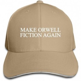 Baseball Caps Make Orwell Fiction Again Trucker Hat Baseball Cap Adjustable Sandwich Hat - Natural - CY18IQ5W4W3 $16.92