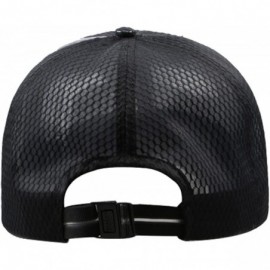 Bucket Hats Unisex Mesh Brim Tennis Cap Outside Sunscreen Quick Dry Adjustable Baseball Hat - A-black - CW182TIG3II $16.04