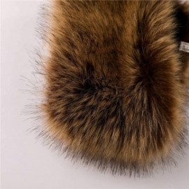 Cold Weather Headbands Womens Faux Fur Headband Winter Earwarmer Earmuff Hat Ski - Black - CS12K3NDNRR $12.43