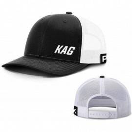 Baseball Caps Trump 2020 KAG Lower Left Back Mesh Hat- Trump Hat - Black Front / White Mesh - C218XIEUN0R $15.41