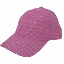 Baseball Caps Sparkle Baseball Cap [Style 630] - Pink - CM11CYPYM55 $9.78