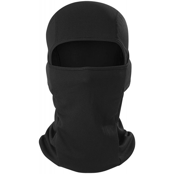 Balaclavas Balaclava Face Mask Adjustable Windproof UV Protection Hood - Black - C717AAYIX8M $12.20