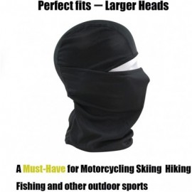 Balaclavas Balaclava Face Mask Adjustable Windproof UV Protection Hood - Black - C717AAYIX8M $12.20