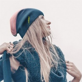 Skullies & Beanies Custom Slouchy Beanie Flash Lightning Bolt Embroidery Cotton - Dark Grey - CS18A58N8QM $13.42