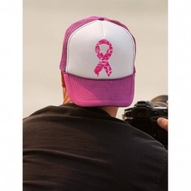 Baseball Caps Breast Cancer Awareness Pink Ribbon Camouflage Fighter Trucker Hat Mesh Cap - Black/White - C618656R5YG $12.61