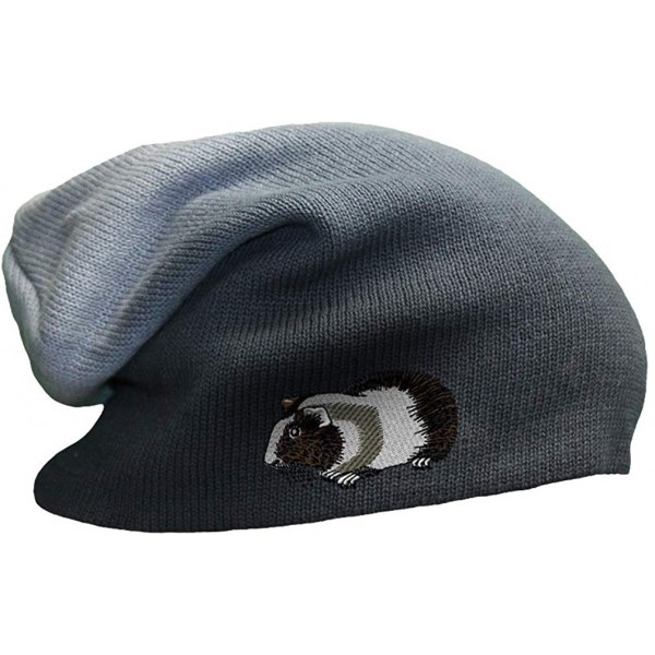 Skullies & Beanies Custom Slouchy Beanie Guinea Pig B Embroidery Skull Cap Hats for Men & Women - Navy - C918A55ARW4 $13.61