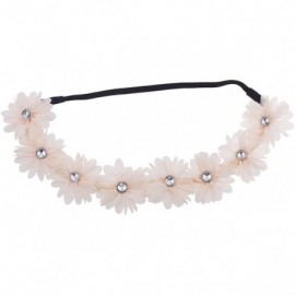 Headbands Floral Flower Crown Stretch Headband - White Blush - C1187GE9U53 $18.79