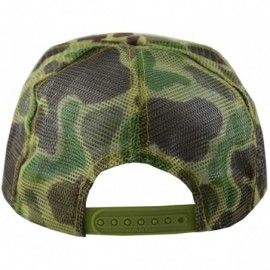 Baseball Caps Men's Summer Mesh Trucker Adjustable Cap Camouflage - Green Camo - CX11WLWC55P $10.83