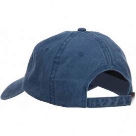 Baseball Caps Sailboat and Wave Embroidered Pigment Dyed Cap - Navy - CM126E5S1HP $24.48