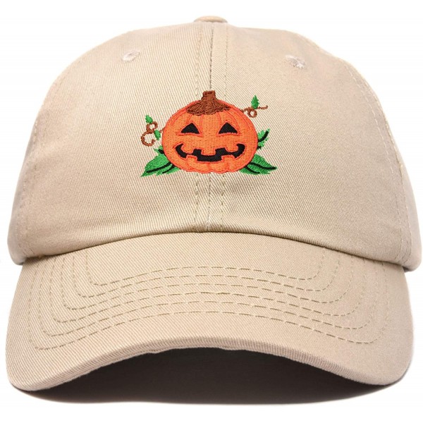 Baseball Caps Jack-O-Lantern Halloween Pumpkin Hat Mens Womens Baseball Cap - Khaki - CB18YZM23Y2 $13.35